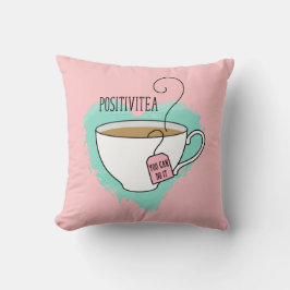 Cute Positivitea Gift for Afstuderen, New Job Kussen