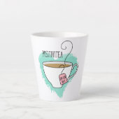 Cute Positivitea Gift for Afstuderen, New Job Latte Mok (Voorkant)