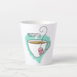 Cute Positivitea Gift for Afstuderen, New Job Latte Mok