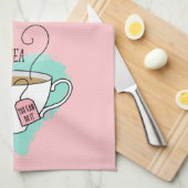 Cute Positivitea Gift for Tea Lover Theedoek (Quarter Fold)