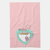 Cute Positivitea Gift for Tea Lover Theedoek (Verticaal)