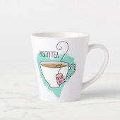 Cute Positivitea Gift for Tea Lovers Latte Mok (Rechts)