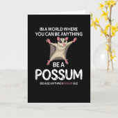 Cute Possum Girl Opossum Lover Possum Whisperer Kaart (Gele Bloem)
