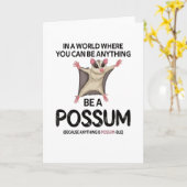 Cute Possum Girl Opossum Lover Possum Whisperer Kaart (Gele Bloem)