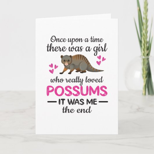 Cute Possum Girl Opossum Lover Possum Whisperer Kaart (Voorkant)