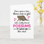 Cute Possum Girl Opossum Lover Possum Whisperer Kaart (Gele Bloem)
