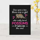 Cute Possum Girl Opossum Lover Possum Whisperer Kaart (Gele Bloem)