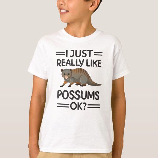 Cute Possum Girl Opossum Lover Possum Whisperer T-shirt (Voorkant)