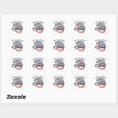 cute possum i cannot "Live Laugh Love"  Vierkante Sticker (Vel)