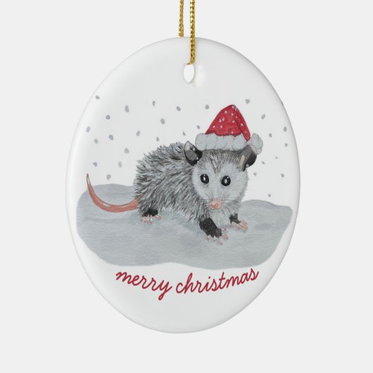 Cute Possum kerstversiering Keramisch Ornament (Rechts)