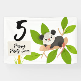 Cute Possum Party Zone Custom Age Number Spandoek
