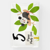 Cute Possum Party Zone Custom Age Number Spandoek (Verticaal)