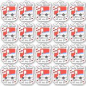 Cute Postal Worker Bedankt Canada Post Truck Sticker (Voorkant)