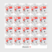 Cute Postal Worker Bedankt Canada Post Truck Sticker (Vel)