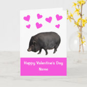 Cute Pot Bellied Valentijnsdag Card Kaart (Gele Bloem)