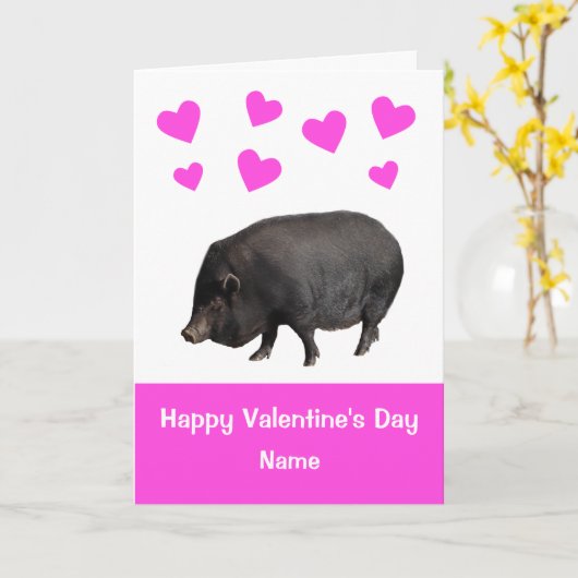 Cute Pot Bellied Valentijnsdag Card Kaart (Gele Bloem)