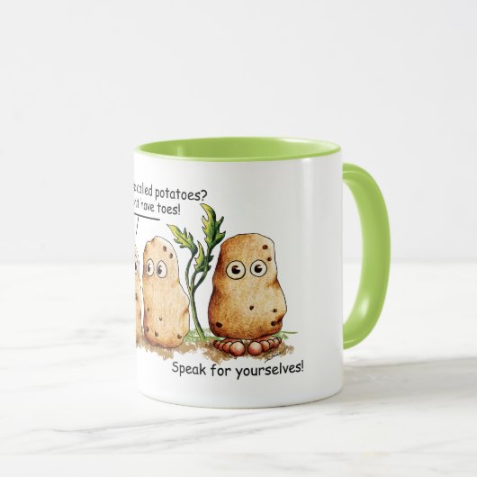 Cute Potates Funny Potato Pun Coffee Mok (Voorkant rechts)