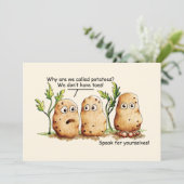 Cute Potates heeft Toes Funny Potato Pun (Staand voorkant)