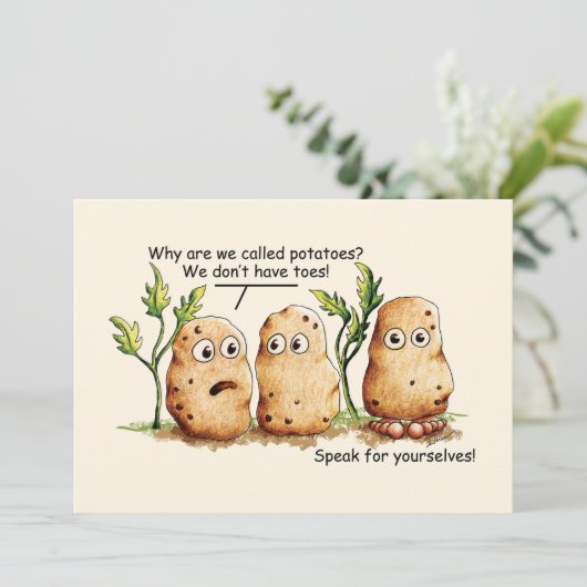 Cute Potates heeft Toes Funny Potato Pun (Staand voorkant)
