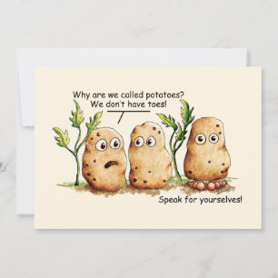 Cute Potates heeft Toes Funny Potato Pun