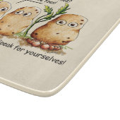 Cute Potates heeft Toes Funny Potato Pun Brown Snijplank (Hoek)