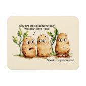 Cute Potates heeft Toes Funny Potato Pun Magneet (Horizontaal)