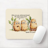 Cute Potates heeft Toes Funny Potato Pun Muismat (Met muis)