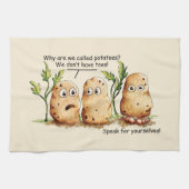 Cute Potates heeft Toes Funny Potato Pun Theedoek (Horizontaal)