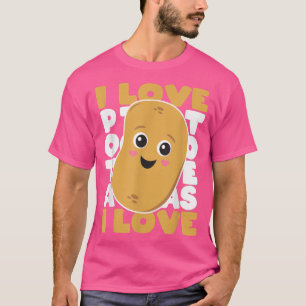 Cute Potato Kawaii Style I hou van aardappelen Veg T-shirt