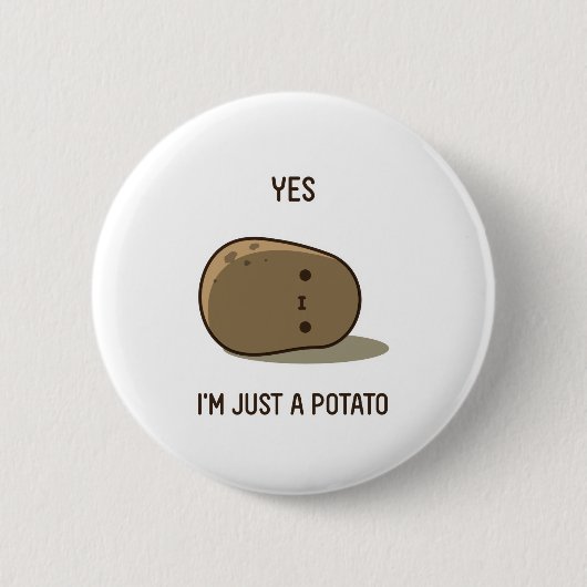 Cute Potato Ronde Button 5,7 Cm (Voorkant)