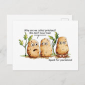 Cute potato Toes Funny Potato Pun Briefkaart (Voorkant / Achterkant)