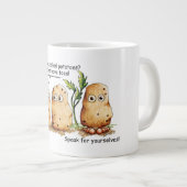 Cute potato Toes Funny Potato Pun  Grote Koffiekop (Voorkant rechts)