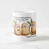 Cute potato Toes Funny Potato Pun  Grote Koffiekop (Voorkant)