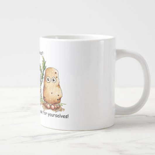 Cute potato Toes Funny Potato Pun  Grote Koffiekop (Rechts)