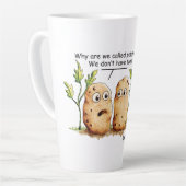 Cute potato Toes Funny Potato Pun Latte Mok (Linkerhoek)