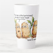 Cute potato Toes Funny Potato Pun Latte Mok (Voorkant)