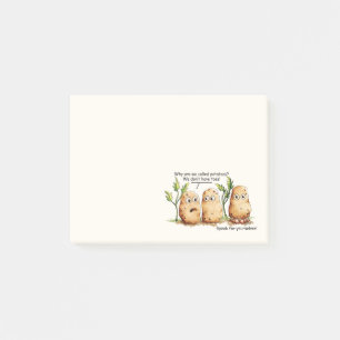 Cute potato Toes Funny Potato Pun Post-it® Notes