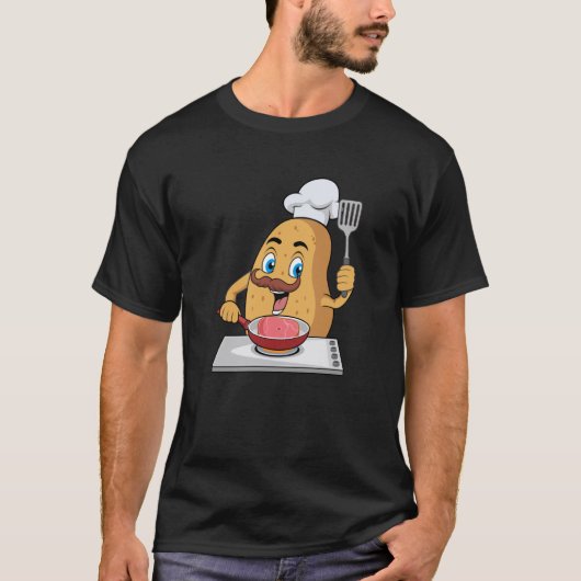 Cute Potatoe Cooking Hobby Chef Baking T-shirt (Voorkant)