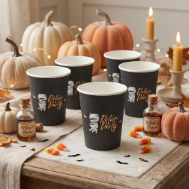 Cute Potion Party Mummy Cat Halloween Papieren Bekers