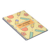 Cute Potlood Liniaal School Notitieboek Patroon (Rechterzijde)