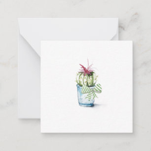 Cute Potted Cactus Plant Note Card Notitiekaartje
