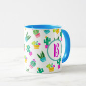 Cute Potted Kawaii Succulents & Cactus Mok (Voorkant rechts)