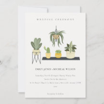 Cute Potted Leafy Succulent Plant Wedding