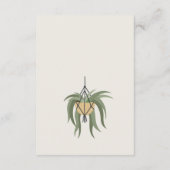 Cute Potted Leafy Succulent Planten Wedding RSVP Informatiekaartje (Achterkant)