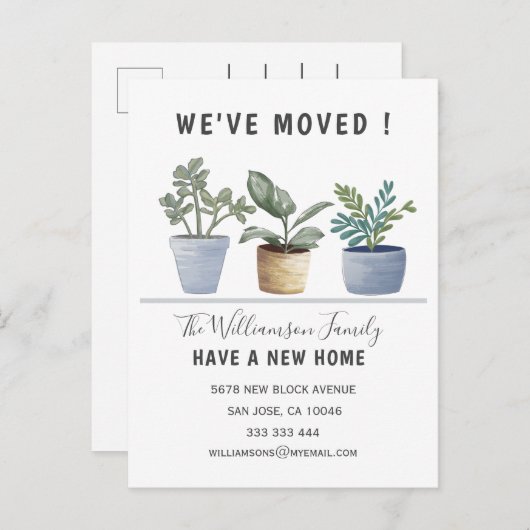 Cute Potted Planten We hebben onze aankondiging ve (Voorkant / Achterkant)