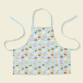 Cute Powder Blue Cupcake Print Kinder Schort