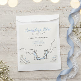 Cute Powder Blue Heels Bridal Shower Bedankzakje