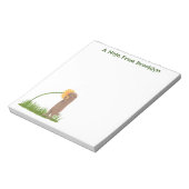 Cute prairie dog sniffing flower cartoon notitieblok (Linkerzijde)