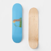 Cute prairie dog sniffing flower cartoon persoonlijk skateboard (Voorkant)