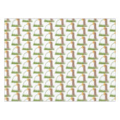 Cute prairie dog sniffing flower cartoon tafelkleed (Voorkant (Horizontaal))